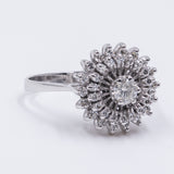 Vintage ring in 18k gold with diamonds (0.48ct), 1960s