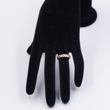 Anello vintage a riviera in oro giallo 18k con diamanti (0.30ctw), anni '70