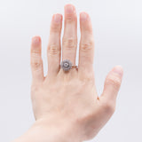 Vintage ring in 18k gold with diamonds (0.48ct), 1960s