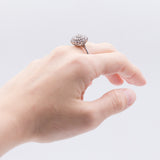 Vintage ring in 18k gold with diamonds (0.48ct), 1960s