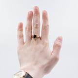 Bague en or 14 carats avec tourmaline et diamants, années 1960