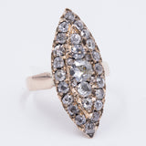 Bague ancienne en or 8 carats et diamants (2,4 ct au total), années 10