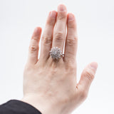 Nouvelle bague en or 18 carats avec diamants pour un total de 1,35 ct