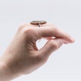 Bague ancienne en or 8 carats et diamants (2,4 ct au total), années 10