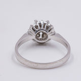 Anello vintage in oro bianco 18k con diamanti ( 0.21ctw), anni '60