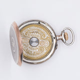 Orologio da tasca Hebdomas antico 8 giorni in argento, primi del '900