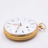 Orologio da tasca in oro 14k a chiavetta, prima metà dell'800