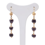 Orecchini in oro 18k con granati, primi del '900