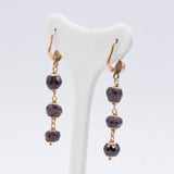 Orecchini in oro 18k con granati, primi del '900