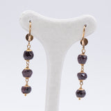 Orecchini in oro 18k con granati, primi del '900