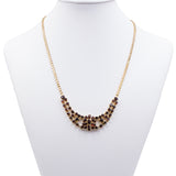 Collana vintage in oro 8k con granati, anni 70