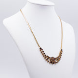 Collana vintage in oro 8k con granati, anni 70