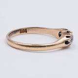 Bague ancienne en or 14 carats avec diamants de 0,15 ct, début des années 1900