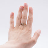 Bague ancienne en or 14 carats avec diamants de 0,15 ct, début des années 1900