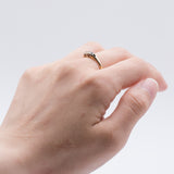 Bague ancienne en or 14 carats avec diamants de 0,15 ct, début des années 1900