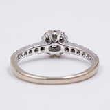 Anello vintage in oro bianco 14k con diamanti (0.42ctw), anni '90