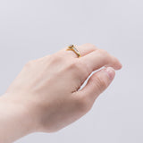 Bague vintage en or 18 carats avec diamant central (0,30 ct) et diamants latéraux, 1960