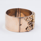 Bracciale borbonico in oro 9k con perline e paste di vetro rosse , fine '800