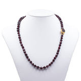 Collana vintage con granati in oro giallo 18K, anni '50