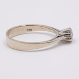 ACCCONTO Anello solitario in 14k con diamante taglio brillante di 0.35ct , anni '60/'70