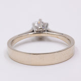ACCCONTO Anello solitario in 14k con diamante taglio brillante di 0.35ct , anni '60/'70