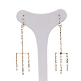 Orecchini vintage in oro con perline , anni 70