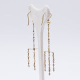 Orecchini vintage in oro con perline , anni 70