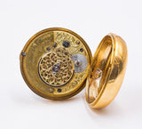 Orologio da tasca in oro e smalti Joseph Martineau & son. Londra 1793