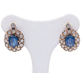 ORECCHINI VINTAGE IN ORO 18K CON ZAFFIRI (3.80CTW CA.) E DIAMANTI (2.60CTW CA.), ANNI ‘70