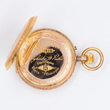 Orologio da tasca monachina in oro e smalti, fine '800