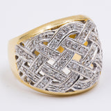 Anello vintage Recarlo in oro 18K con diamanti (0.50ctw), anni ‘80
