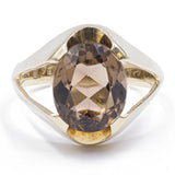 Vintage 14k gold ring with citrine quartz, 1970s