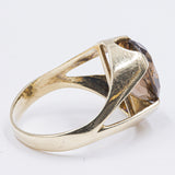Vintage 14k gold ring with citrine quartz, 1970s