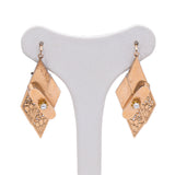 Orecchini borbonici in oro giallo 18k con perline, fine '800