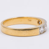 Anello vintage a riviera in oro giallo 18k con diamanti (0.80ctw), anni '80