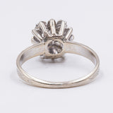 Anello vintage in oro bianco 18k con diamanti (0.30ctw), anni '60