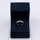 Anello vintage a riviera in oro giallo 18k con diamanti (0.80ctw), anni '80