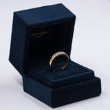 Anello vintage a riviera in oro giallo 18k con diamanti (0.80ctw), anni '80