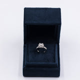 Anello vintage in oro bianco 18k con diamanti (0.30ctw), anni '60