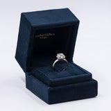 Anello vintage in oro bianco 18k con diamanti (0.30ctw), anni '60