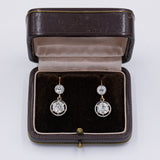 Orecchini antichi in oro e argento con diamanti di taglio antico (4.50ctw), anni '10