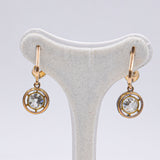 Orecchini antichi in oro e argento con diamanti di taglio antico (4.50ctw), anni '10