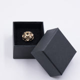 Anello vintage in oro giallo 8k con quarzo citrino, anni '70
