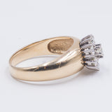 Anello vintage in oro giallo 14K con diamanti (0.67ctw ca.), anni '70