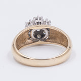 Anello vintage in oro giallo 14K con diamanti (0.67ctw ca.), anni '70