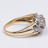 Anello vintage in oro giallo 14k e diamanti taglio brillante (1ctw), anni '50