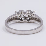 Vintage trilogy in 14k white gold with diamonds (0.27ctw), 1960s
