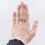 Anello vintage in oro giallo 14K con diamanti (0.67ctw ca.), anni '70