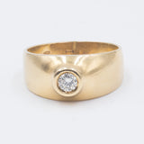 Bague vintage en or 18 carats avec un diamant d'environ 0,30 ct, années 1970