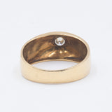 Bague vintage en or 18 carats avec un diamant d'environ 0,30 ct, années 1970
